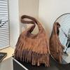 Faux Suede Tassel Shoulder Bags Large Capacity Sense of Luxury Women's Bags Sale 2026 Brand Popularity High Quality Bags