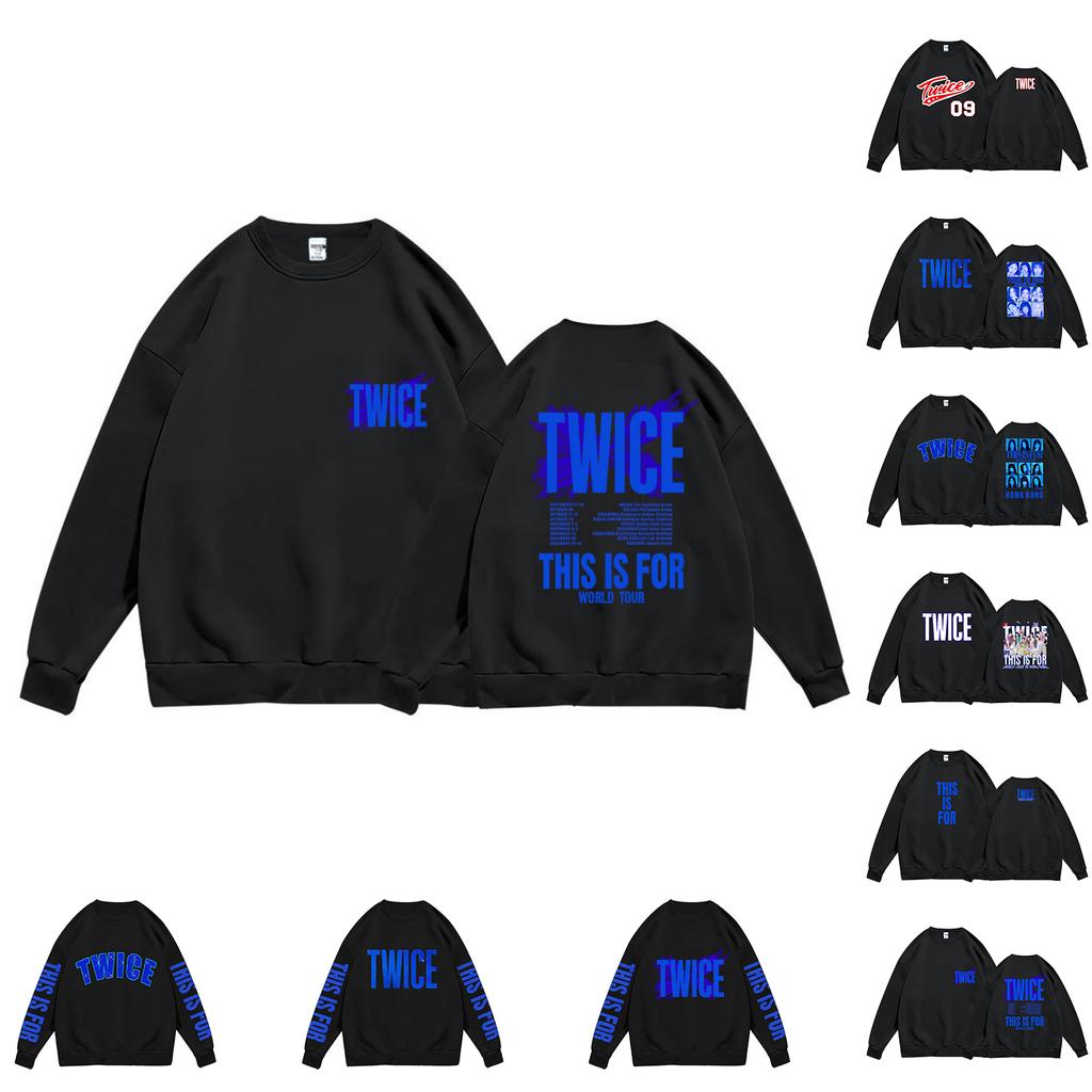 Women's And Men's Unisex Fashion Casual Long-sleeved Loose Printed Round Neck Pullover Hoodie Sweatshirt