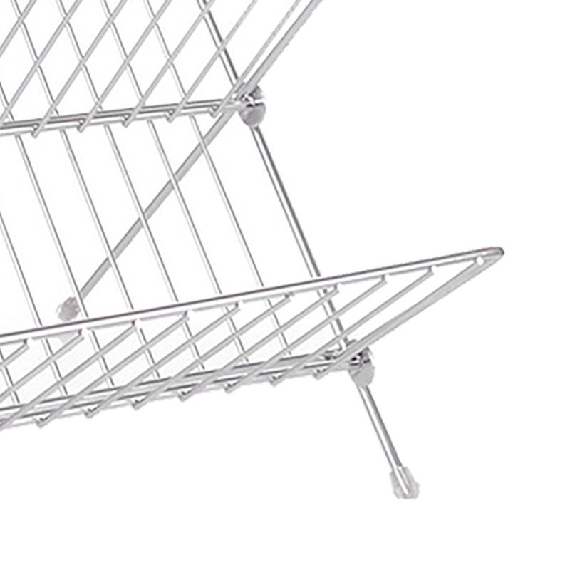 Égouttoirs à vaisselle Pliables Forme en X Étagère à 2 niveaux pour sécher la vaisselle Support Séchage Assiettes Plates Bols Pour Plans de Travail de Cuisine