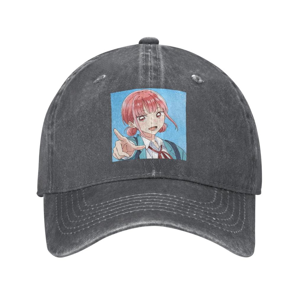 Blue Box Hina Chono Anime Washed Denim Cap Casual Baseball Caps Adjustable Hat Summer Unisex Baseball Hats