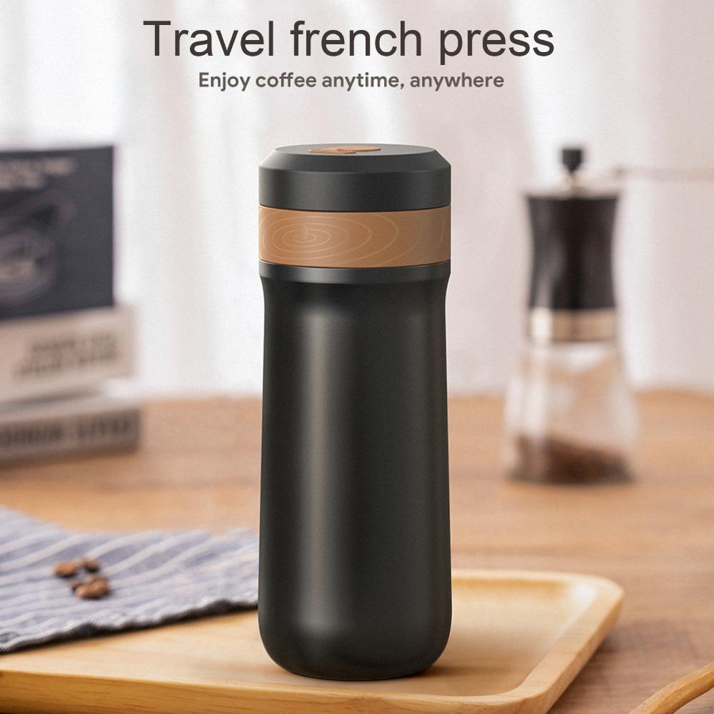 Vacuum Insulated Portable Coffee Pot Double Wall Travel Coffee Maker Outdoor Traveling