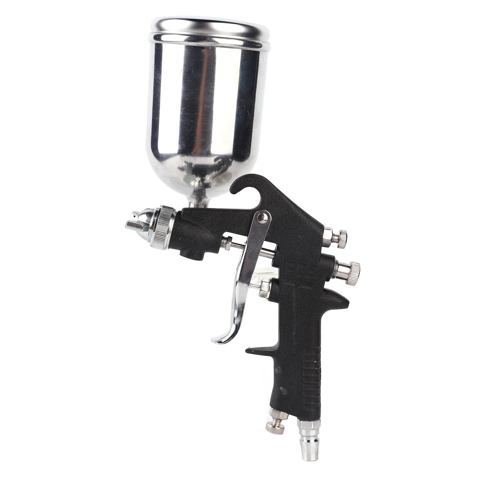 

Pneumatic Spray Gun Black Diamond Matte Spray Gun F75G Upper Pot Diameter 0.1in