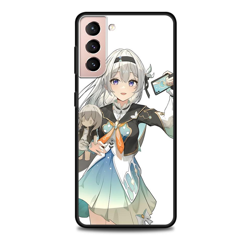 Pouzdro Firefly Honkai Star Rail pro Samsung Galaxy S23 S21 S22 S20 FE S9 S10 S24 Ultra S10e S9 Plus Měkký černý TPU kryt na telefon