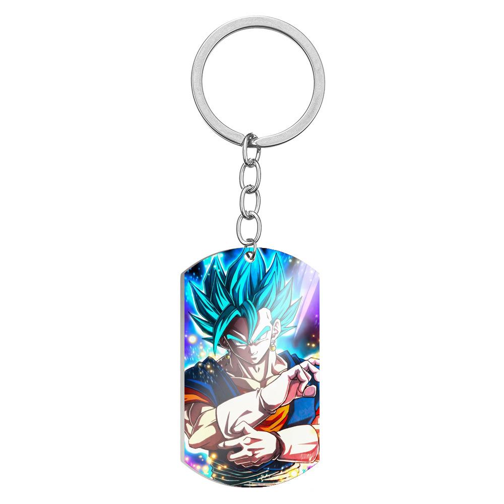Anime Dragon Ball Son Goku Character Super Saiyan Cartoon Keychain Pendant Backpack Decoration Holiday Gift
