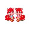 1 Pair Flocking Paper 2026 Zodiac Horse Stickers Chinese Style Spring Festival Couplets  Celebration
