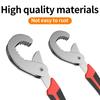 Verstellbarer Hochkohlenstoffstahl Maulschlüssel - Multifunktionales Universal-Rohrklemmwerkzeug für manuelle Hardware-Reparaturen