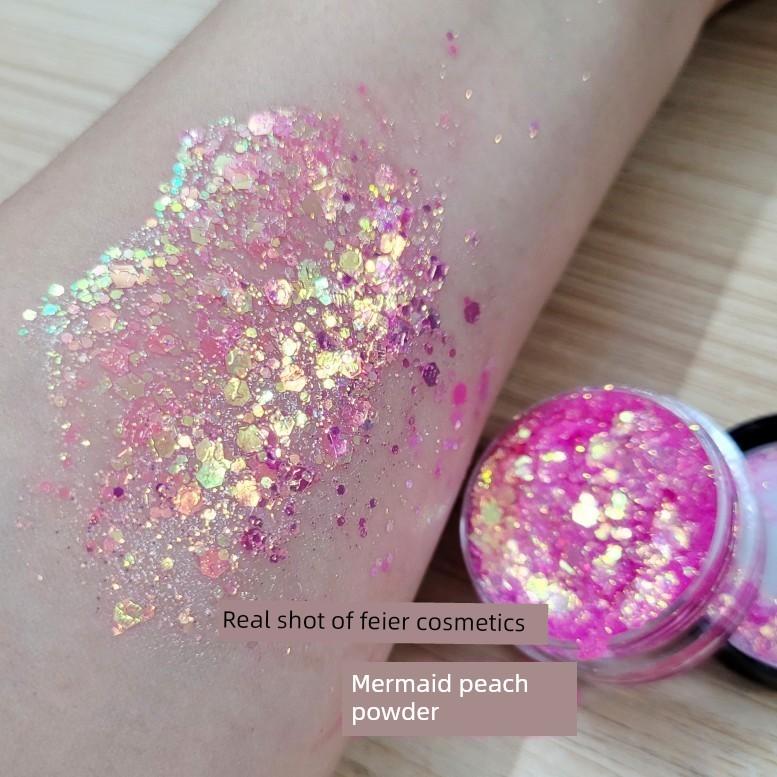 Stage Makeup, Eye Shadow, Glitter, Sequins, Stars, Glue-Free Face and Hair Makeup, Children's Day Cosmetics, Performance Makeup