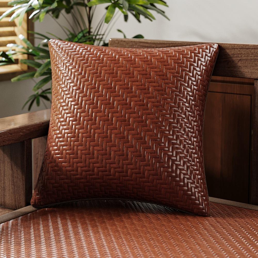 Detachable Ice Mat Pillow Covers Solid Color Lumbar Cushion Cover Decorative Pillowcase Home Decor