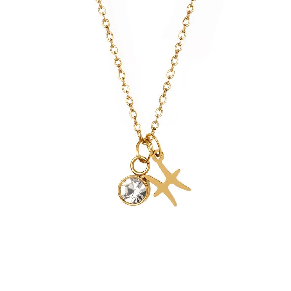 Widder Stier Zwilling Krebs Löwe Jungfrau Waage Skorpion Schütze Steinbock Wassermann Fische für Frauen Tierkreiszeichen Anhänger Halskette