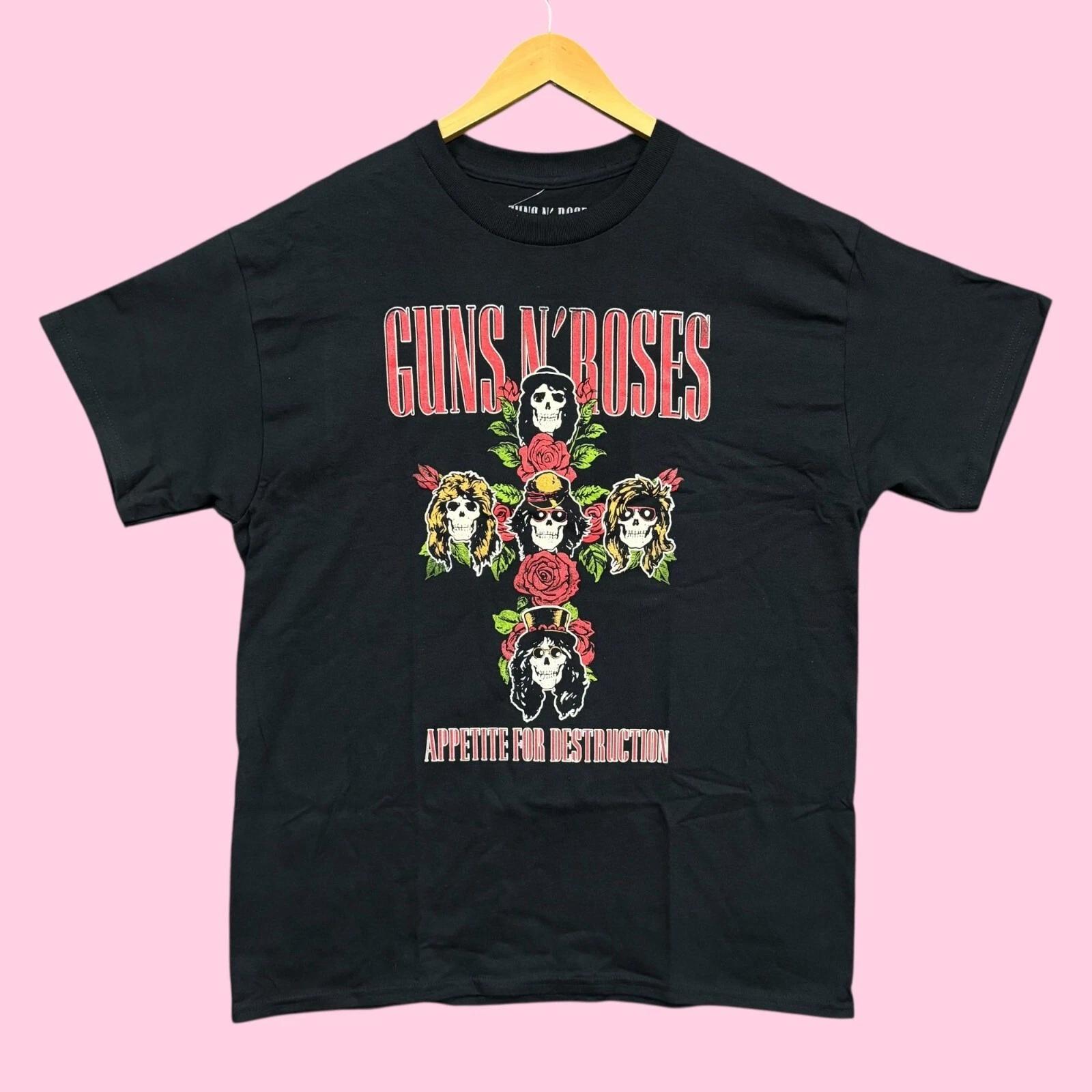 Guns N  Roses Appetite for Destruction Rock Band Tee L S