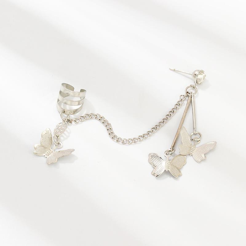 Punk Cool Ear Studs Earrings Butterfly Ear Cuff Fashion Female Ear Clips for Women Geometric Earrings Wedding Party Gift Jewelry