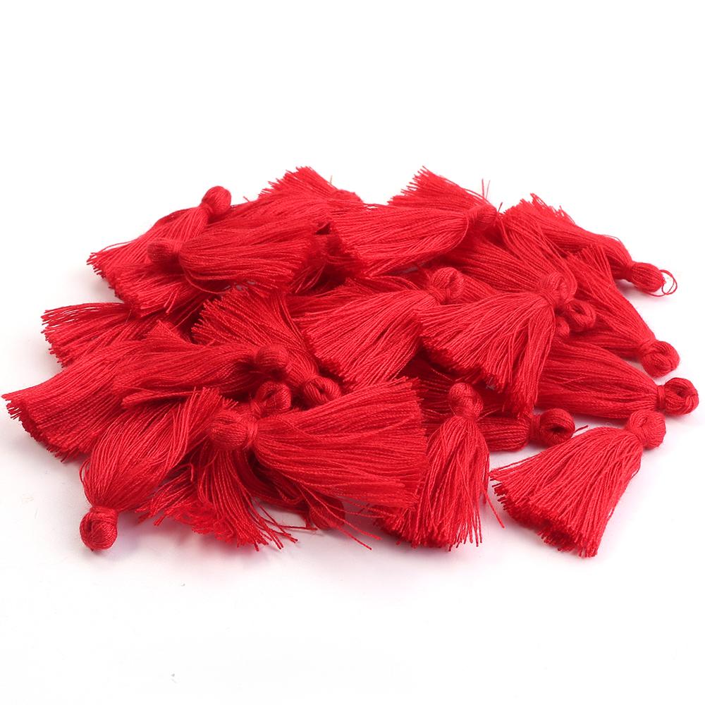 50pcs/lot 30mm Mini Cotton Tassels Colorful Tassel Charms For Jewelry Making DIY Earring Keychain Crafts Decoration Accessories