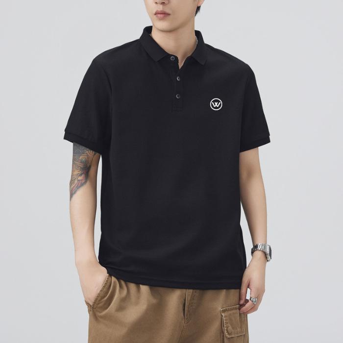 Summer Thin Three-dimensional Silicone Printed Short-sleeved POLO Shirt Men's T-shirt Top