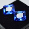16 Ct Natural Ceylon Blue Sapphire CERTIFIED Emerald Cut Loose Gemstone Pair