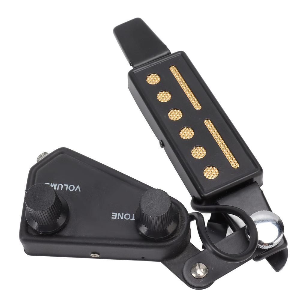 Soundhole Pickup Volume Tone Control 6 Hole Guitar Pickup for Acoustic Electric Guitar Black