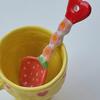 Deulkkot Ceramic Pink Flower Strawberry King Spoon