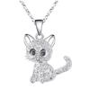 Women Fashion Pet Pendant Alloy Color Matching Color Matching Cat Necklace Jewelry