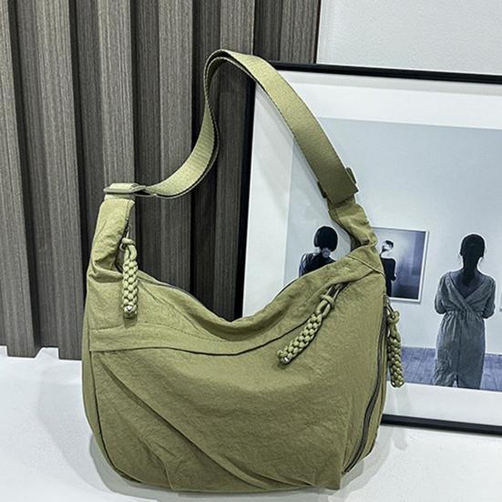 Uformell Hobo-veske Dumpling-veske med justerbar skulderreim Sammenleggbar skulderveske med flere lommer Stor kapasitet Crossbody-veske for daglig bruk Reise Arbeid