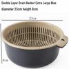Hui Si Dual-Layer Kitchen Colander and Storage Basket for Fruits and Vegetables