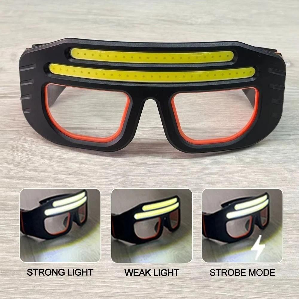 Multi-functional Eyeglass Lamp Type-C Charging Wave Sensor Control LED Flashlight Ultra Light Rechargeable Headlamp for 800mah