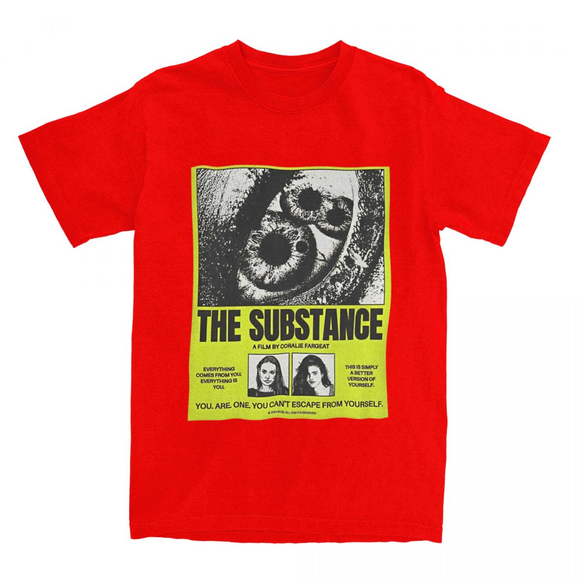 

The Substance Movie Horror Style T-Shirt Horror Movie Harajuku T-Shirts Short Sleeve Tops Cotton O Neck 4XL 5XL 6XL Top Tees S
