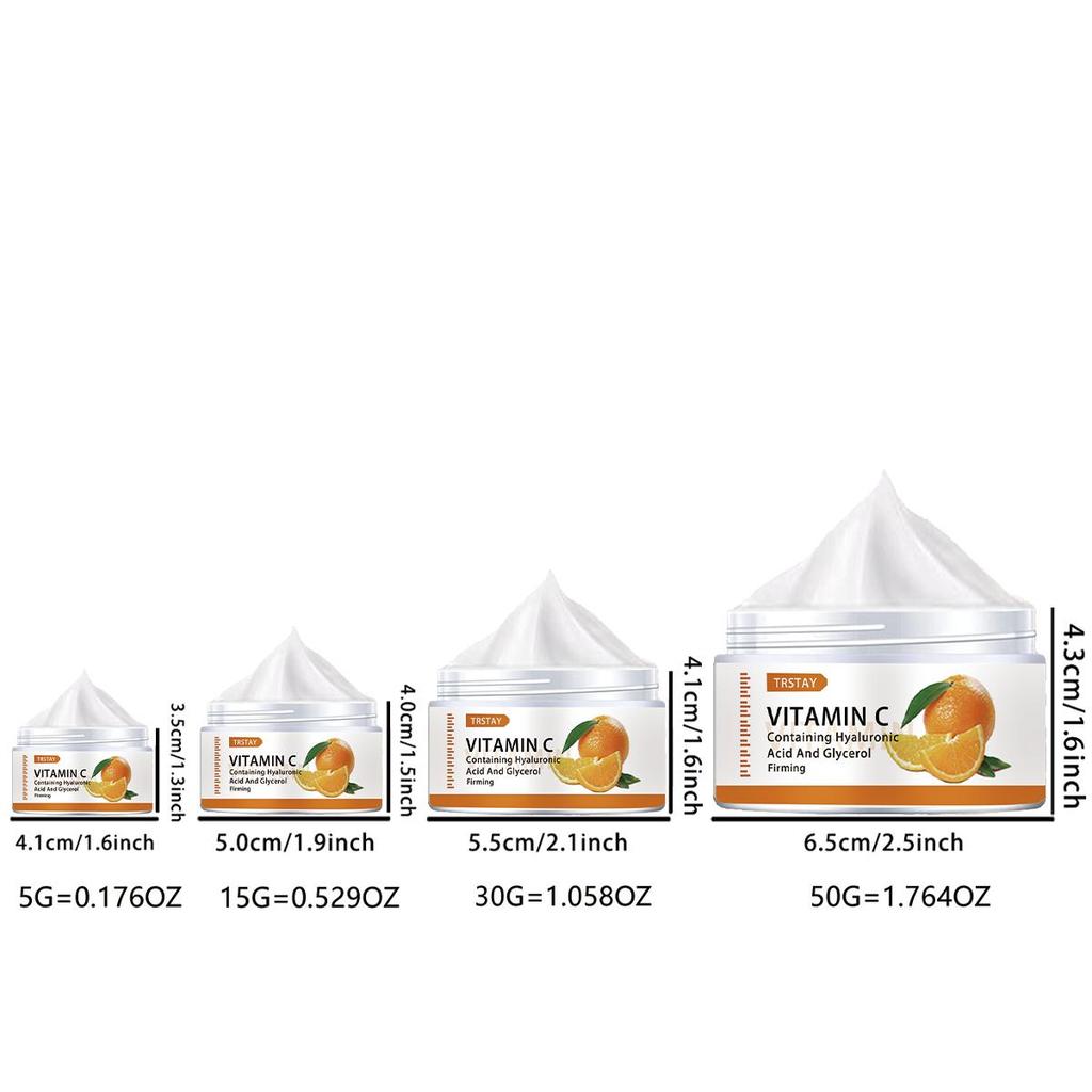 Vitamin C fuktighetsgivende krem ​​lyser opp hudtonen, strammer opp huden, reduserer matthet og reparerer skadet hudbarriere