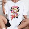 New Kawaii Anime White  Tshirt Tees For Unisex Funny Cartoon Otaku Tshirt If You Work You Lose  Anzu Futaba Version Tshirt
