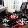 1pc Snowflake Pattern Chair Carpet for Office, Round Non Slip Durable Large Size Office Carpet, Suitable for Office