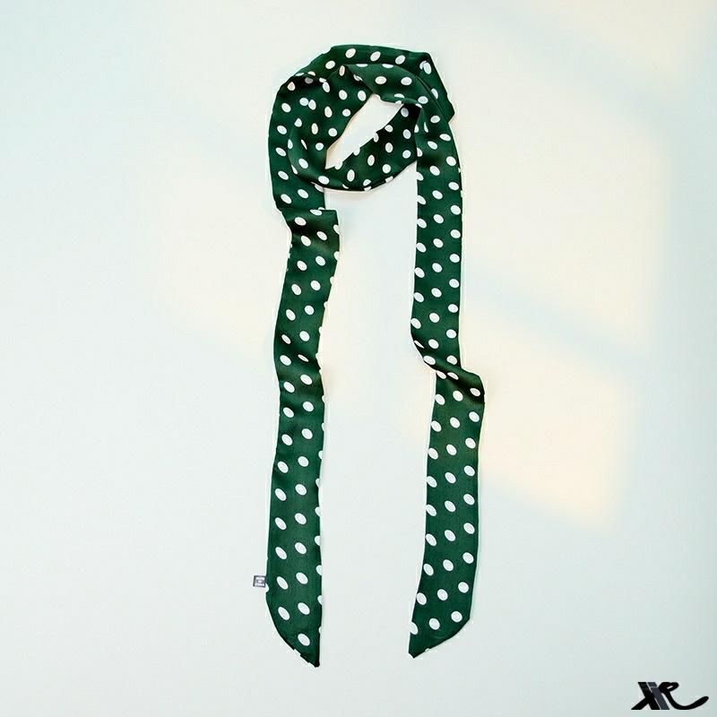 

Silk Polka Dot Tie Waist Scarf: Long, Narrow Belt & Ribbon for Trousers, Waist Cincher, or Accessory 190cm