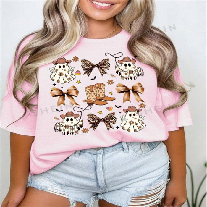 

Short-sleeved T-shirt European and American summer new women s fashion casual home commuting versatile round neck short-sleeved T-shirt 5XL білий