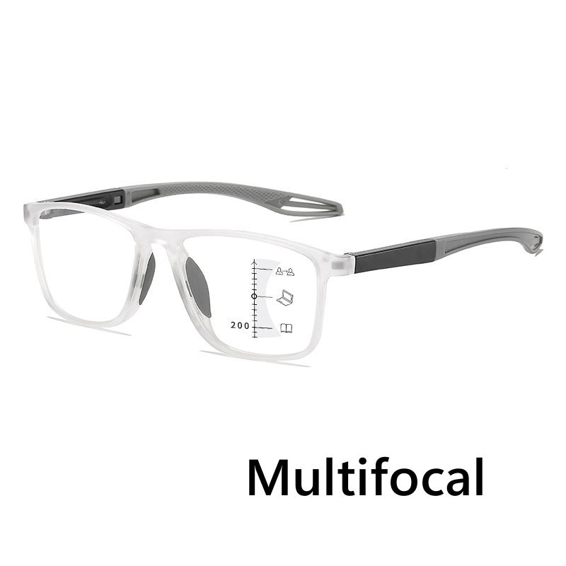 New Fashion TR90 Multifocal Reading Glasses for Women Men Blue Light Blocking Progressive Eyeglasses HD Lens Far Sight Eyewear
