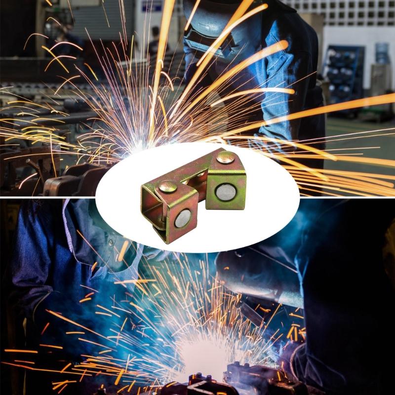 Set Of 4 Magnetic Welding Clamps With Adjustable Force Sturdy Metal Working Tool For Diverse Metalworking Needs