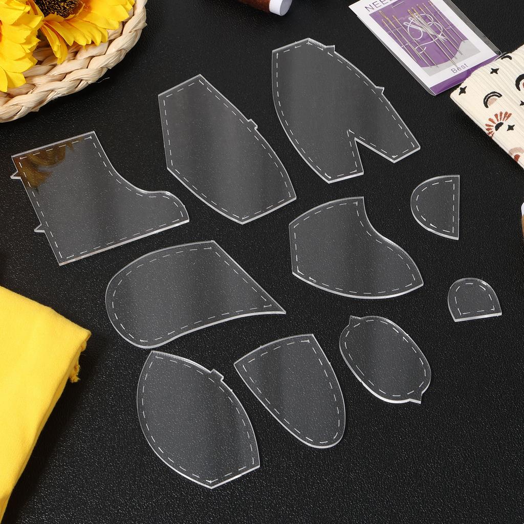 10Pc Memory Bear Template Ruler Set 10/12/15In Acrylic Memory Bear Pattern Template Sewing Template Bear Quilting Template Ruler