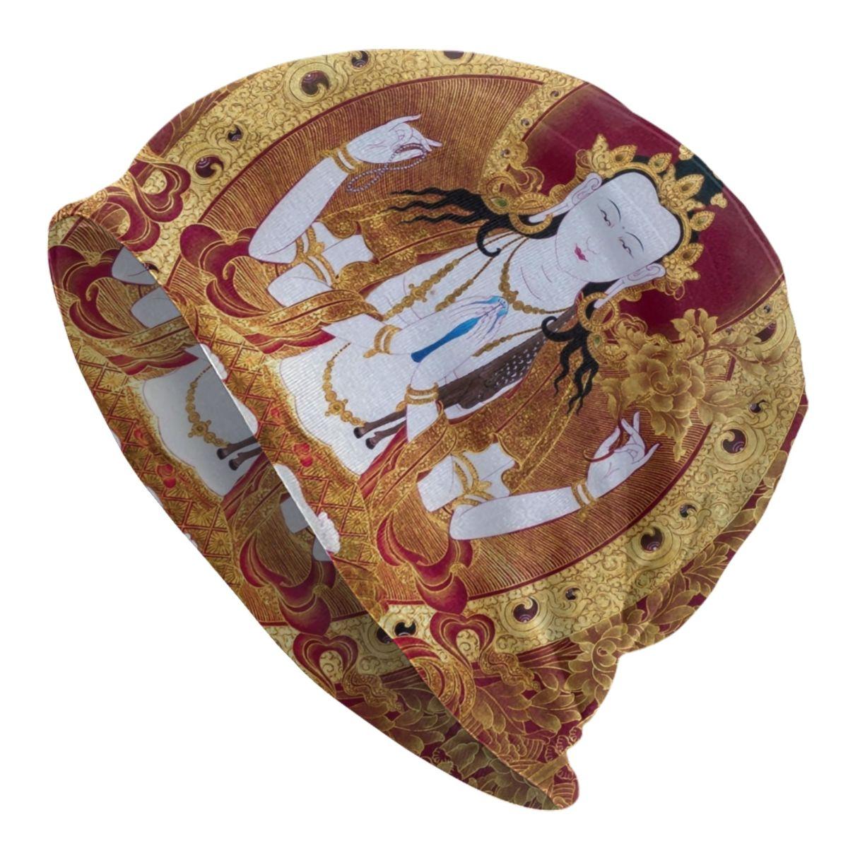 

Vajrabhairava Tantric Buddhist Deity Skullies Beanies Caps Winter Warm Knitted Hat Adult Buddha Buddhism God Bonnet Hats Beanies Cap