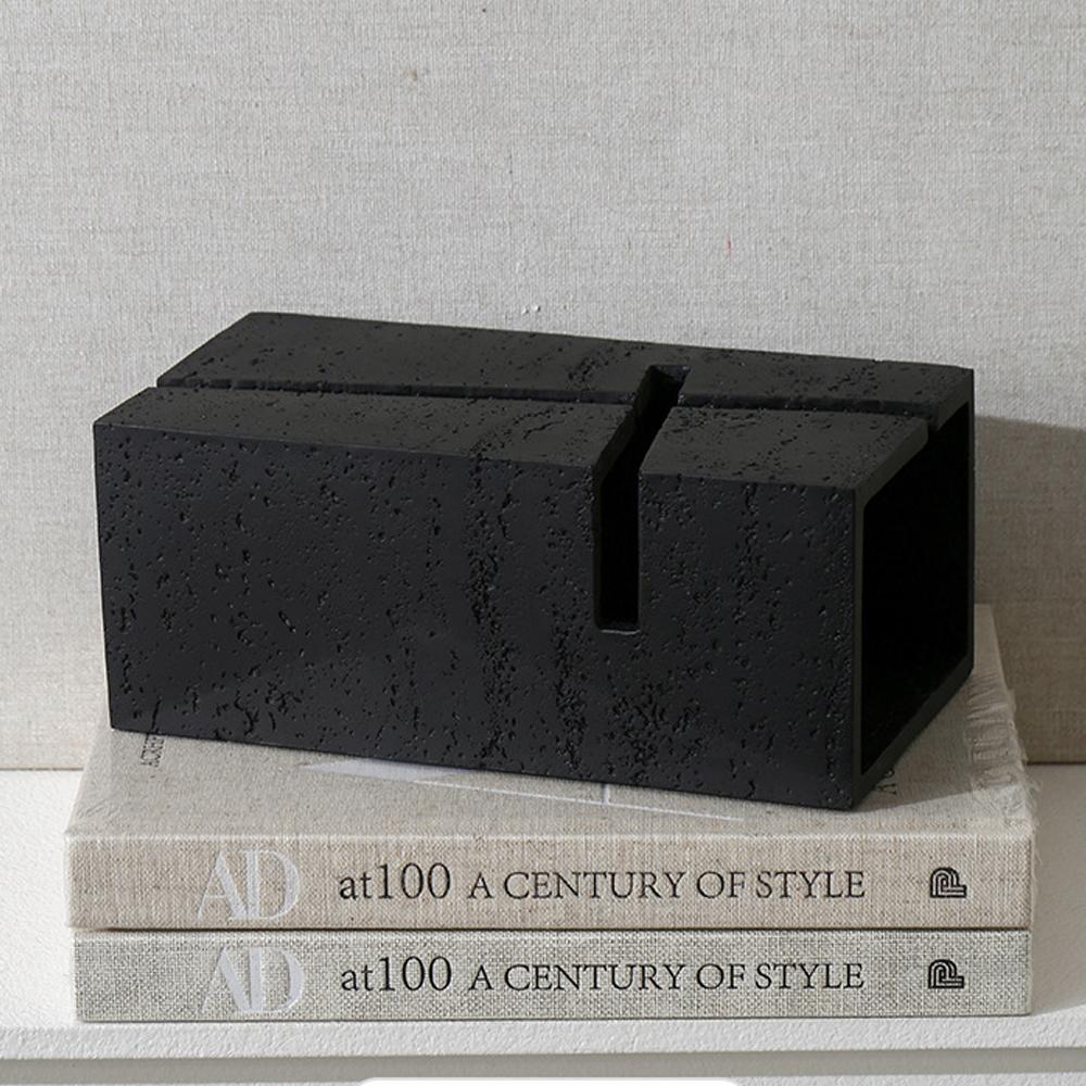 Sandstone Cave Stone Paper Box Guest Restaurant Bedroom Napkin Tissue Box Bathroom Toilet Tissue Storage Box Home Decoration