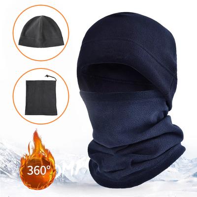 2 Pezzi Inverno Pile Polare Corallo Passamontagna Uomo Maschera Viso Scaldacollo Berretti Termici Copricapo Tattico Sciarpa Sportiva Berretti da Sci