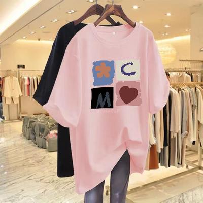 Summer 2025 New Trendy Cotton Short-sleeved Women's T-shirt Fashionable Versatile Loose Lazy Style Thin Top Ns