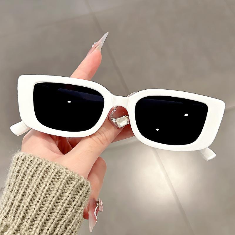 High-end hollowed-out sunglasses retro diamond chain small square frame fashionable eyewear for women men