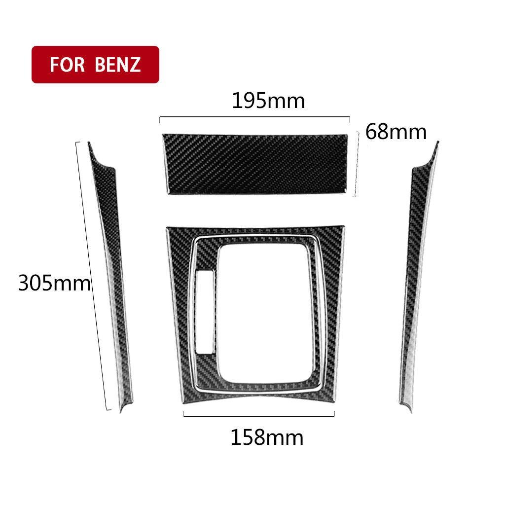 Carbon Fiber Gear Shift Panel Cover Trim For Mercedes-Benz C Class W204 2007-13