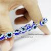 Blue Charm Bracelet Elastic Couple Lucky Vintage Blue Eye Bracelet Evil Eye Bracelet Gift