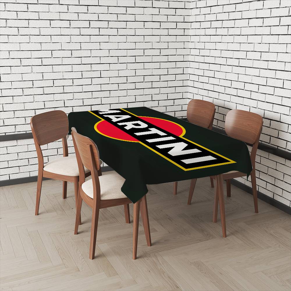 MARTINI COOL RACING Tablecloth Themed Indoor Outdoor Picnic Party Tablecover Kitchen Dining Table Wedding Decor