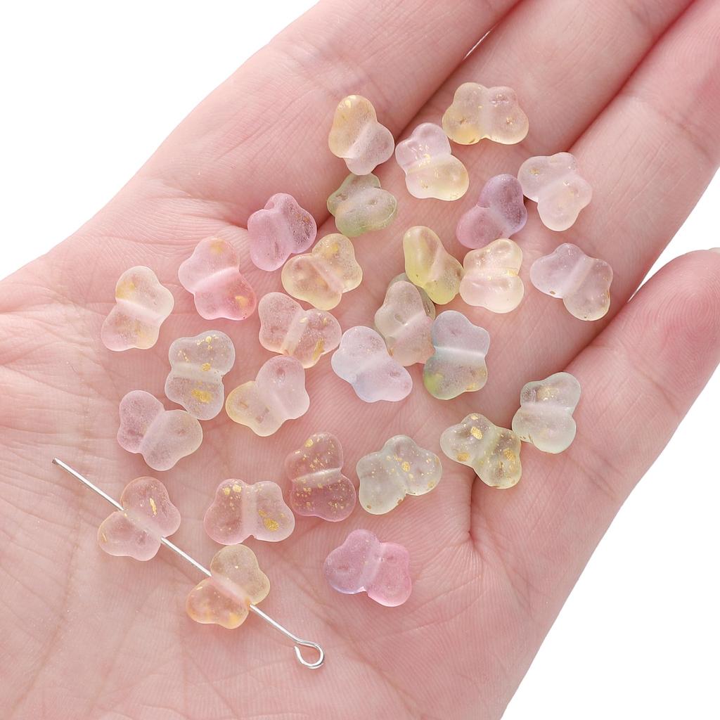 Cute Butterfly Acrylic Charms Assorted Beads for DIY Jewelry Craft 70 Pcs