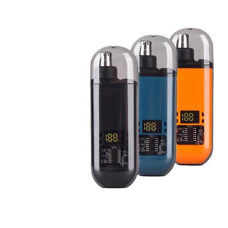 Rechargeable Waterproof Unisex Nose Hair Trimmer with Power Display