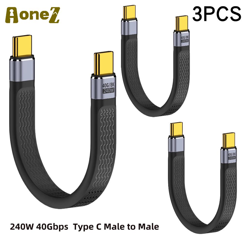 PD 240W 5A Type C to USB C Fast Charging Cable USB 4.0 Gen3 40Gbps Thunderbolt 3 8K@60Hz FPC Data Cable Cord for MacBook Pro