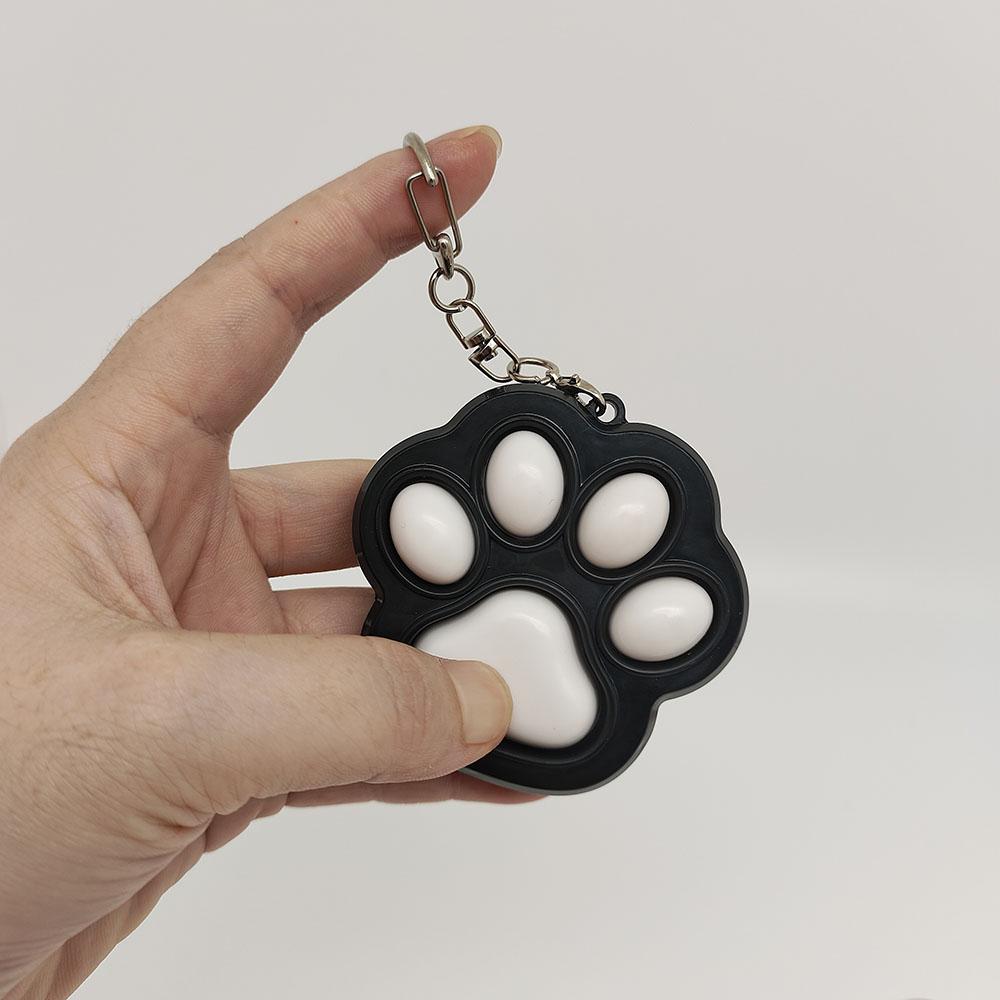 Cartoon Kawaii Cat Claw Button Decompression Toy Key Ring Pendant Cute Couple Car Bag Pendant Creative Keychain