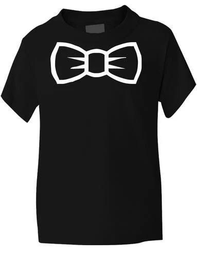 Bow Tie Fancy Dress Funny Boys Girls Kids T Shirt Sizes 1 - 13 Years 4XL
