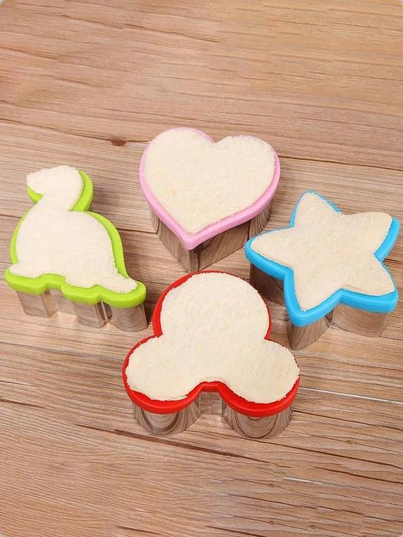 Dinosaur Sandwich Cutter for Children Kids DIY Cookie Mold Food Fruit Vegetable Cutters Shapes New Bento Lunch Box Accessories