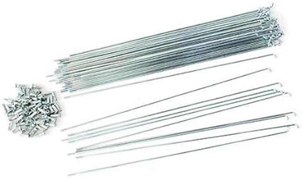 HOSHI SPOKES SH/14 Steel Spokes, #13 x 204mm, Pack of 72, with Brass Nipples (#14)