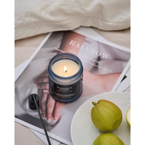 M&SENSE Aromatherapy Candle, Mini Candle, Summer's Night Scent, 50-Hour Burn Time, 200g, Soy Wax Jar Candle, Relaxing Gift for White Day, Valentine's
