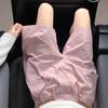 Women's Pink Quick-Dry High Waist Cargo Shorts - Loose, Lightweight, Wide-Leg Summer Sports Pants.